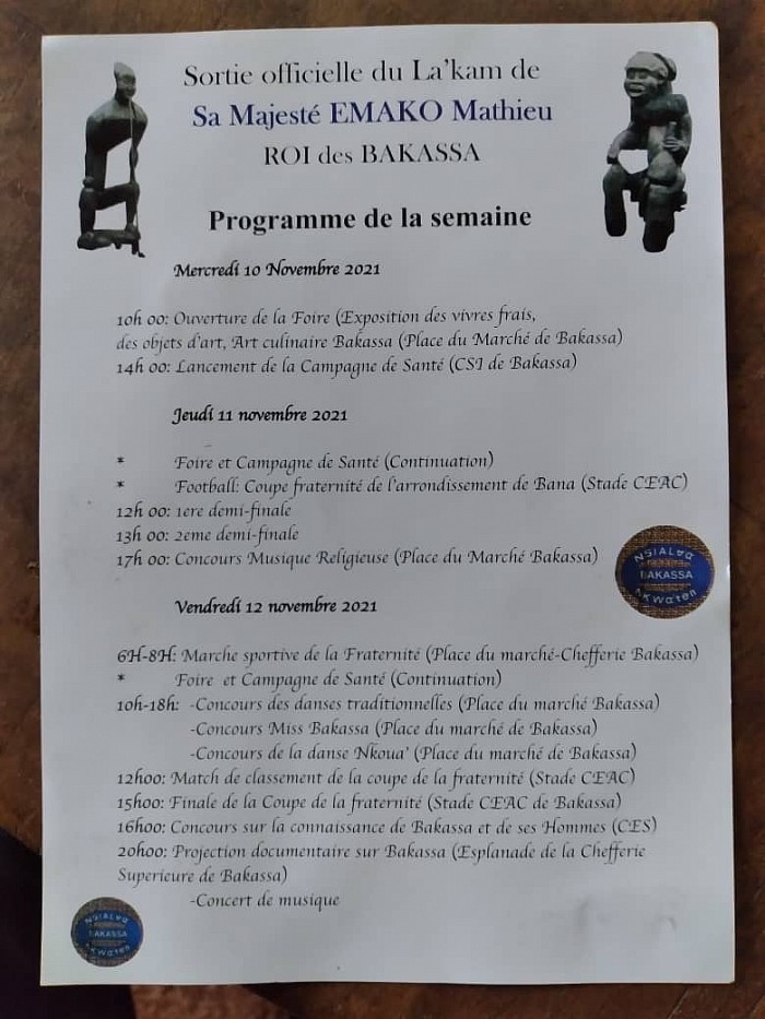 Sortie officielle du laàkam de sa Majesté Emako en date du 13/11/2021